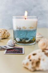 Dekoratif Doğal Jel Soya Wax Hediyelik Cam Bardak Mum