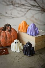 4 Adet Hayalet Ghost Kokulu Hediyelik Dekoratif Soya Wax Mum