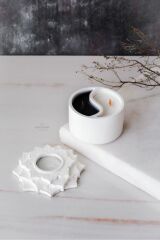 Yinyang Ve Tealight Yıldız Soya Mumluk Seti Dekoratif Hediyelik