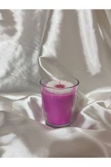 3 Adet Kokulu Soya Wax Papatya Dekorlu Cam Bardak Mum Seti
