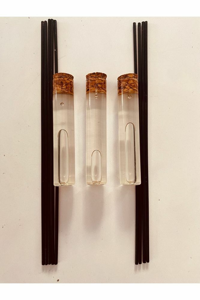 3 Adet Oda Kokusu 9 Adet Fiber Karbon Bambu Çubuk Amber Kokulu Esanslı