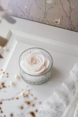 Kristal Cam Içinde Kokulu Dekoratif Soya Wax Vegan Hediyelik Mum