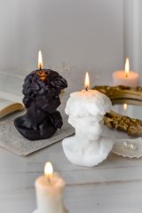 12 Cm Özel Yapım Tasarım Maskeli Büyük Boy David Büst Soya Wax Mum