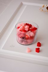 2 Adet Sevgililer Günü Özel Tasarım Kokulu Soya Wax Cam Bardak Kalp Mum Aromaterapi Hediyelik