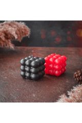 Dekoratif 2'Li Siyah Kırmızı Renkli Kokulu Bubble Set