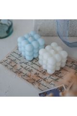 Dekoratif 2'Li Beyaz-Mavi Renkli Kokulu Bubble Set