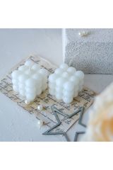 Dekoratif 2'Li Beyaz Renkli Kokulu Bubble Set