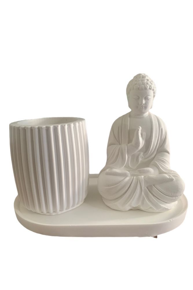 Buda Bardaklı Soya Mum Ve Tepsi Takımı