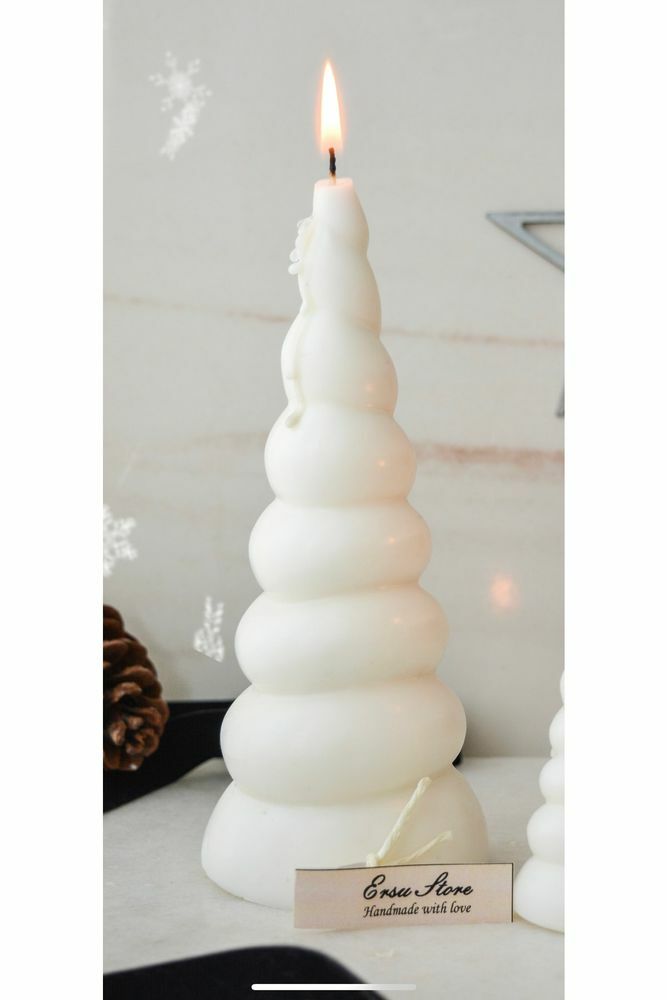 Büyük Boy Kokulu Soya Wax Burgulu Dönence Mum