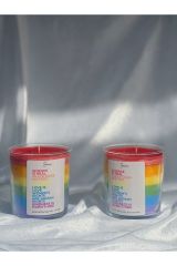 Candles Gökkuşağı Renkli Terapi Love Is Love Lgbt Insan Hakları Egzotik Meyve Kokulu Mum