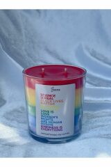 Candles Gökkuşağı Renkli Terapi Love Is Love Lgbt Insan Hakları Egzotik Meyve Kokulu Mum