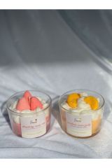 Jeane Candles Best Friend Mandalina-çilek Cupcake Vanilya Kokulu Ikili Mum