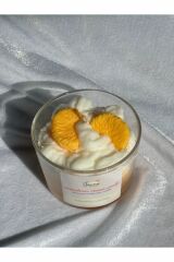 Jeane Candles Mandalina Vanilya Kokulu Pasty Cupcake Hediyelik Turuncu Aromaterapi Mum