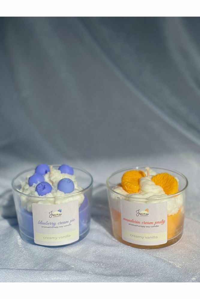 Jeane Candles Best Friends Mandalina-yaban Mersini Vanilya Kokulu Mum Aromaterapi