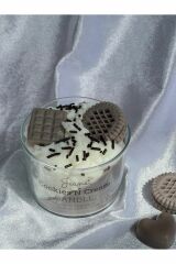 Cookie Kurabiye Cream Krem Vanilya Çikolata Aromaterapi Kokulu Mum