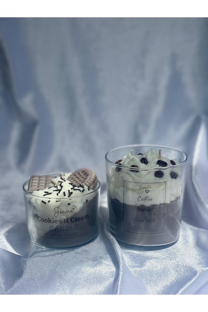 Ikili Better Together Friends Kahve Kurabiye Ikili Vanilya Çikolata Vegan Soya Wax Mum