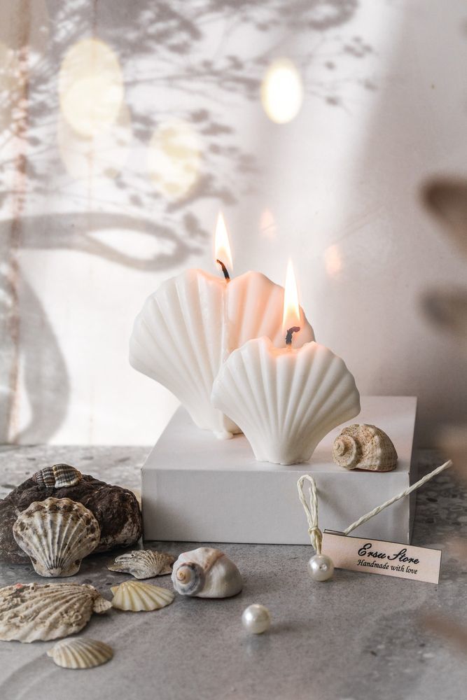Özel Yapım 2'li Soya Wax %100 Doğal Istiridye Mum