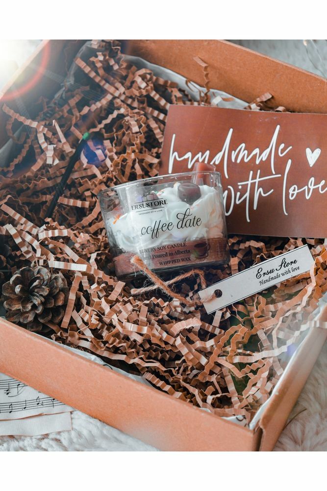 Kakao Kokulu Aromaterapi Kahve Parçacıklı Hediyelik Cupcake Mum