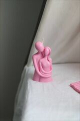 Kokulu Sevgili Sarılan Çift Dekoratif Mum