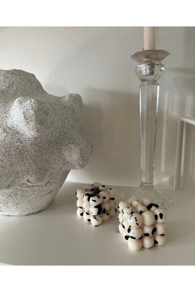Dekoratif Bubble 2'li Set Kokulu Mum