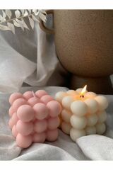 Dekoratif Bubble 2'li Set Kokulu Mum
