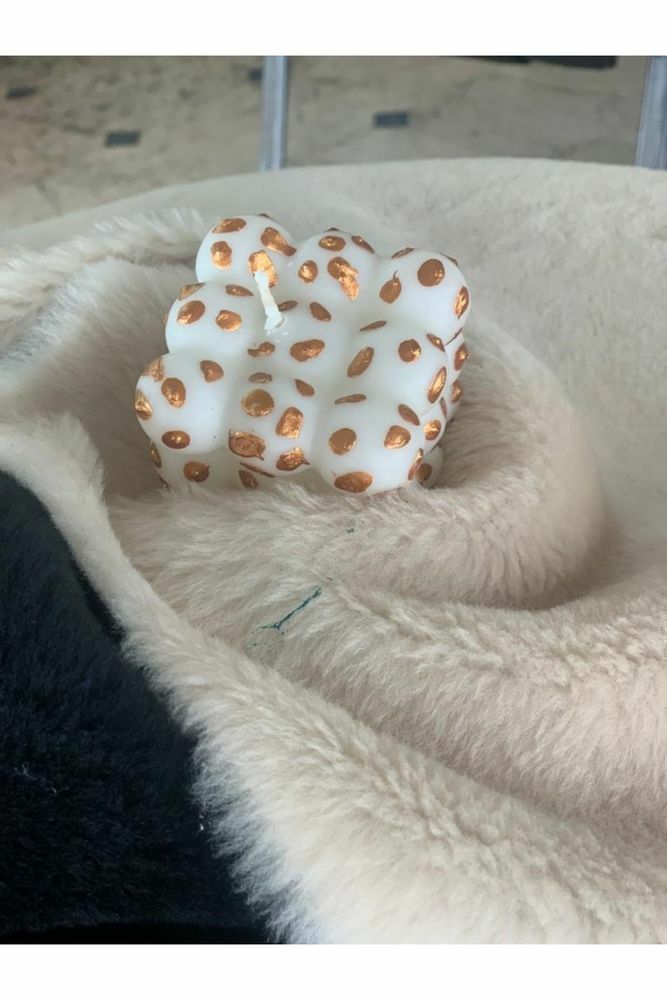 Renkli Kokulu Aromatik Esanslı (kokulu) Tasarım Dekoratif Bubble Mum