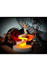 Özel Tasarım Geyik Tea Light Dekoratif Hediyelk Bioplastik Tealight Mumluk