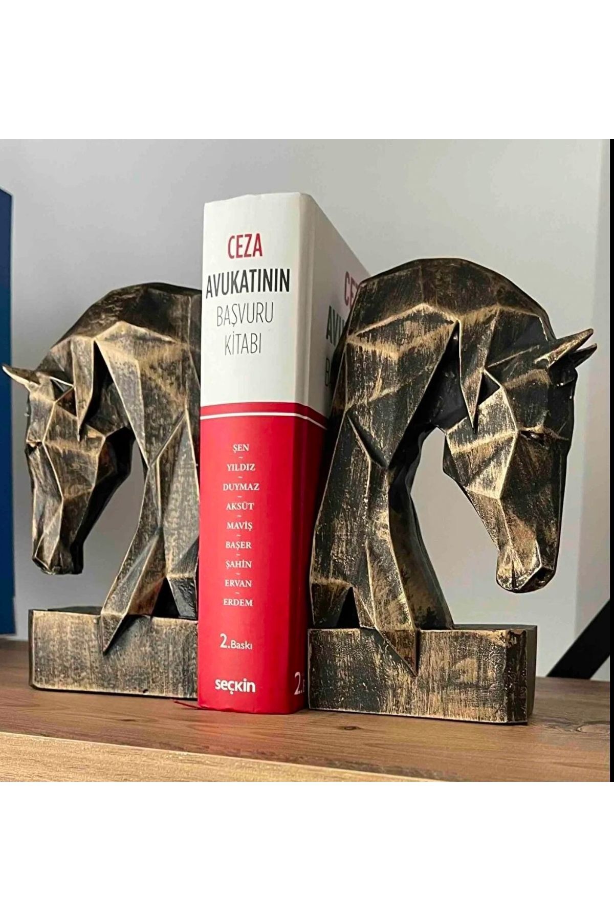 20 Cm 2 Adet Dekoratif Kübik Geometrik Tasarım At Kitap Tutucu Biblo